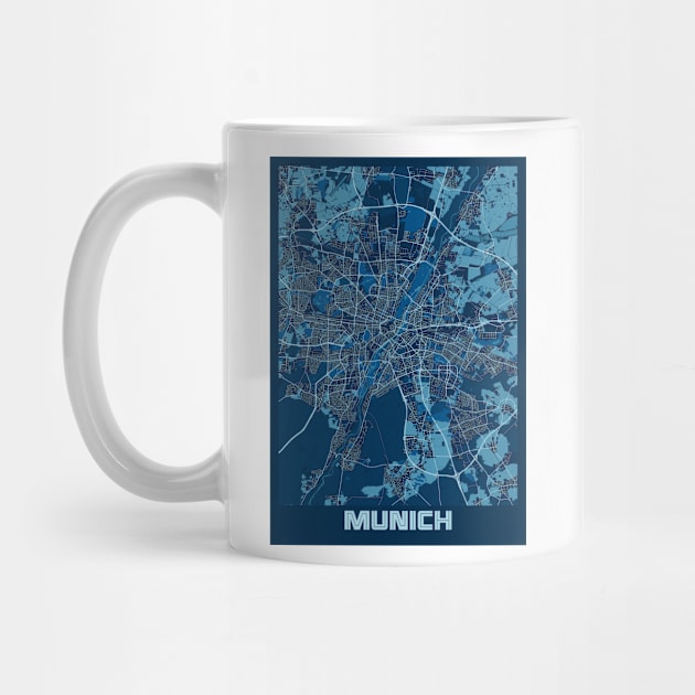 Munich - Germary Peace City Map by tienstencil